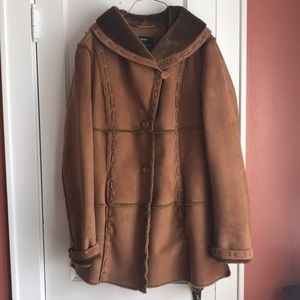 Faux suede/ fur jacket